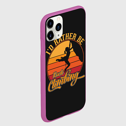 Чехол iPhone 11 Pro матовый Покорение Вершины / 3D-Фиолетовый – фото 2