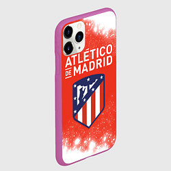 Чехол iPhone 11 Pro матовый ATLETICO MADRID Брызги, цвет: 3D-фиолетовый — фото 2