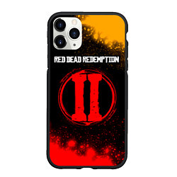 Чехол iPhone 11 Pro матовый RDR 2 Circle - Краска, цвет: 3D-черный