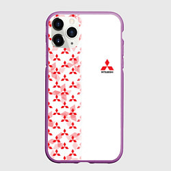 Чехол iPhone 11 Pro матовый Mitsubishi Mini logo Half pattern