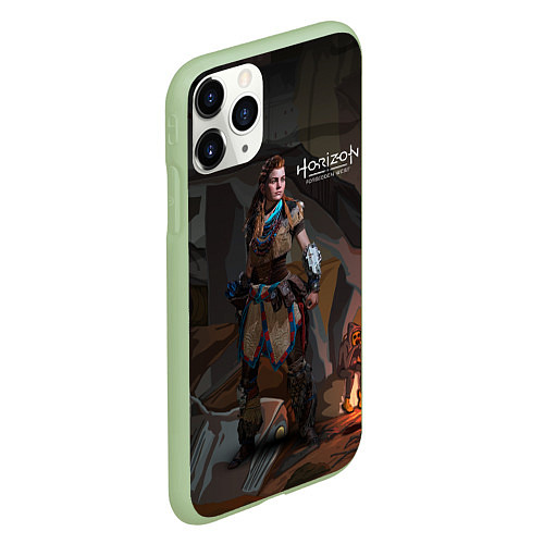 Чехол iPhone 11 Pro матовый Aloy art Horizon / 3D-Салатовый – фото 2