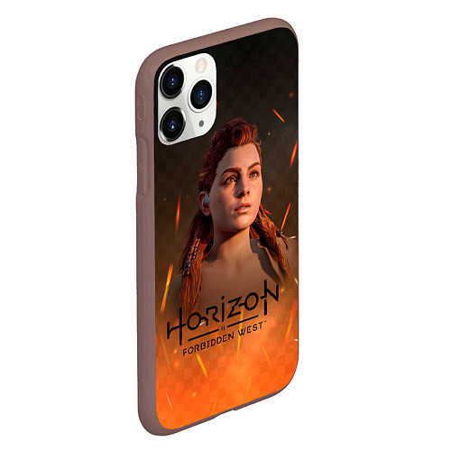 Чехол iPhone 11 Pro матовый Horizon Forbidden West: Fire / 3D-Коричневый – фото 2