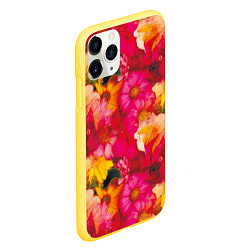 Чехол iPhone 11 Pro матовый Садовые цветочки полевые, цвет: 3D-желтый — фото 2