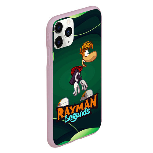 Чехол iPhone 11 Pro матовый Rayman Legends Green / 3D-Розовый – фото 2