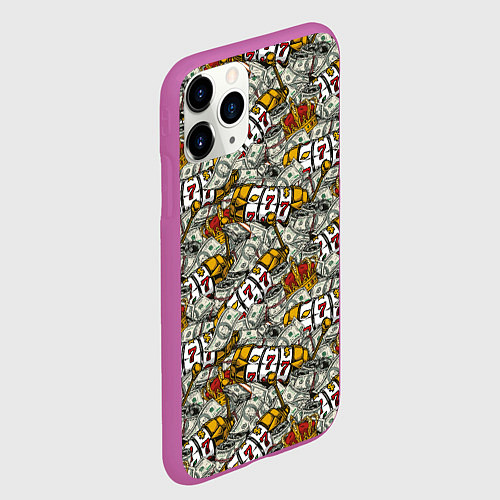Чехол iPhone 11 Pro матовый Джекпот Jackpot / 3D-Фиолетовый – фото 2