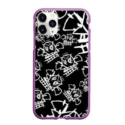 Чехол iPhone 11 Pro матовый JINX PATTERN ДЖИНКС, цвет: 3D-фиолетовый