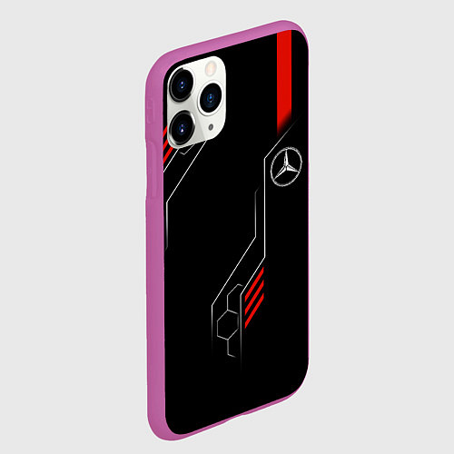 Чехол iPhone 11 Pro матовый AMG MERCEDES ТЕХНОЛОГИИ / 3D-Фиолетовый – фото 2