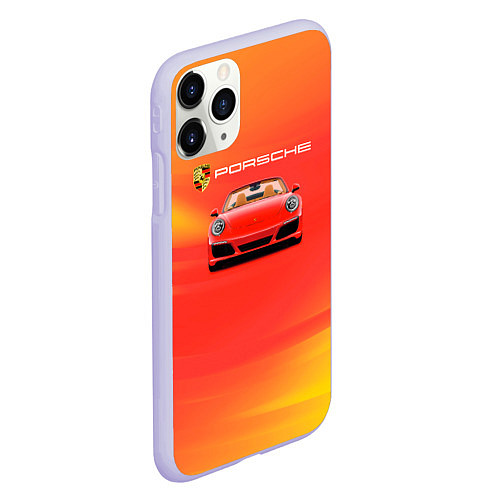 Чехол iPhone 11 Pro матовый Porsche porsche / 3D-Светло-сиреневый – фото 2