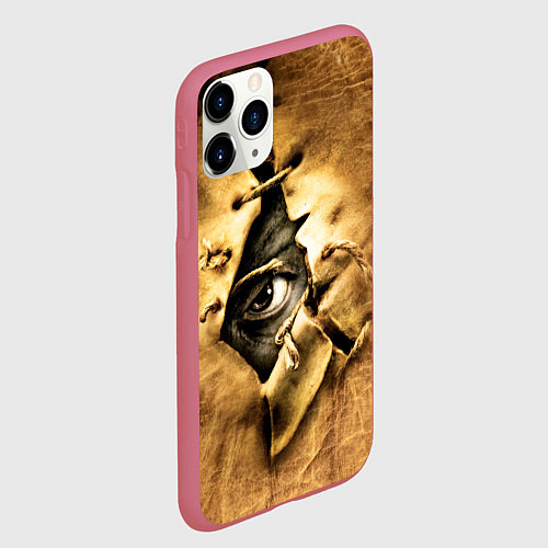 Чехол iPhone 11 Pro матовый Джиперс Криперс видит / 3D-Малиновый – фото 2