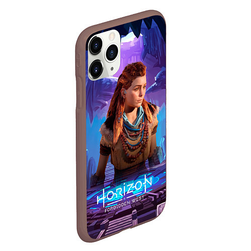 Чехол iPhone 11 Pro матовый Horizon Aloy Элой Forbidden West / 3D-Коричневый – фото 2