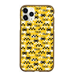 Чехол iPhone 11 Pro матовый Такси Taxi, цвет: 3D-коричневый