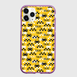 Чехол iPhone 11 Pro матовый Такси Taxi, цвет: 3D-фиолетовый