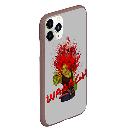 Чехол iPhone 11 Pro матовый Waaagh reference / 3D-Коричневый – фото 2