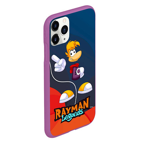 Чехол iPhone 11 Pro матовый Rayman Legends kid / 3D-Фиолетовый – фото 2