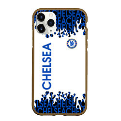 Чехол iPhone 11 Pro матовый Chelsea челси спорт, цвет: 3D-коричневый