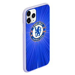 Чехол iPhone 11 Pro матовый Chelsea football club, цвет: 3D-светло-сиреневый — фото 2