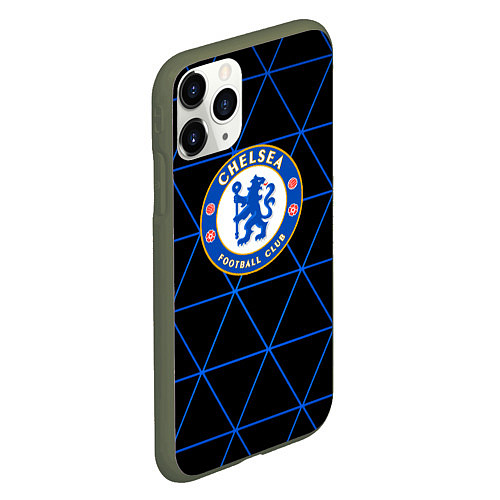 Чехол iPhone 11 Pro матовый Челси football club / 3D-Темно-зеленый – фото 2