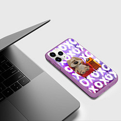 Чехол iPhone 11 Pro матовый Бен Собака, цвет: 3D-фиолетовый — фото 2