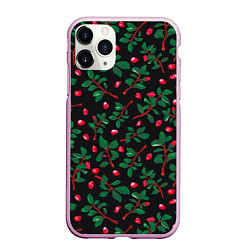 Чехол iPhone 11 Pro матовый Лепетски и листья, цвет: 3D-розовый