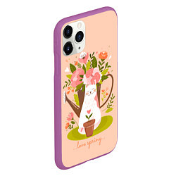 Чехол iPhone 11 Pro матовый Love spring, цвет: 3D-фиолетовый — фото 2