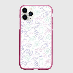 Чехол iPhone 11 Pro матовый Все! Еду в отпуск!, цвет: 3D-малиновый