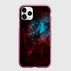 Чехол iPhone 11 Pro матовый Погасший рыцарь Elden Ring, цвет: 3D-малиновый