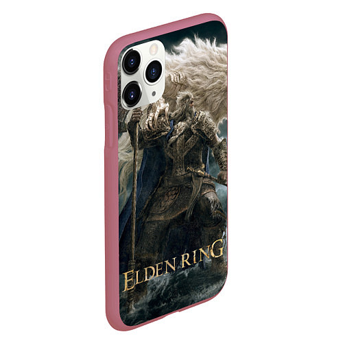 Чехол iPhone 11 Pro матовый Годфри и лев Elden Ring / 3D-Малиновый – фото 2