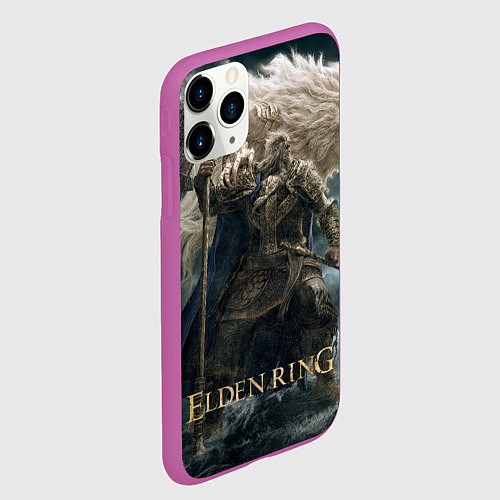 Чехол iPhone 11 Pro матовый Годфри и лев Elden Ring / 3D-Фиолетовый – фото 2