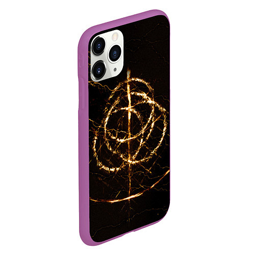 Чехол iPhone 11 Pro матовый ELDEN RING SYMBOL ВЕЛИКИЕ РУНЫ / 3D-Фиолетовый – фото 2