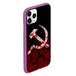 Чехол iPhone 11 Pro матовый СССР АХЕГАО USSR AHEGAO, цвет: 3D-фиолетовый — фото 2