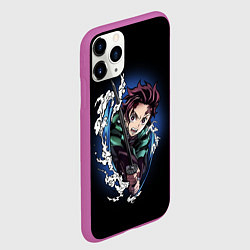 Чехол iPhone 11 Pro матовый ТАНДЖИРО КАМАДО ДЫХАНИЕ ВОДЫ, цвет: 3D-фиолетовый — фото 2