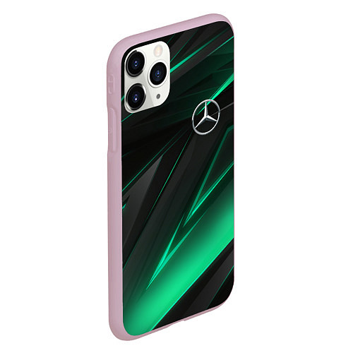 Чехол iPhone 11 Pro матовый MERCEDES-BENZ AMG NEON STRIPES PETRONAS / 3D-Розовый – фото 2