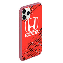 Чехол iPhone 11 Pro матовый HONDA хонда sport, цвет: 3D-малиновый — фото 2