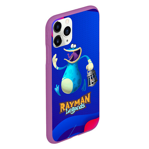 Чехол iPhone 11 Pro матовый Синий globox Rayman / 3D-Фиолетовый – фото 2