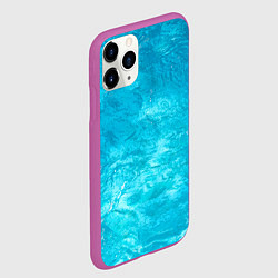 Чехол iPhone 11 Pro матовый Голубой океан Голубая вода, цвет: 3D-фиолетовый — фото 2