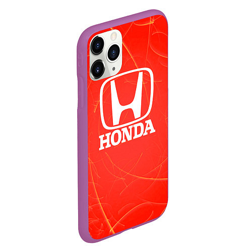 Чехол iPhone 11 Pro матовый Honda хонда / 3D-Фиолетовый – фото 2