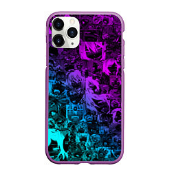 Чехол iPhone 11 Pro матовый AHEGAO NEON GIRL НЕОНОВЫЙ АХЕГАО