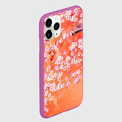Чехол iPhone 11 Pro матовый Весенняя волна, цвет: 3D-фиолетовый — фото 2