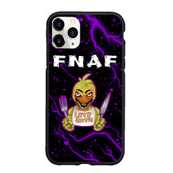 Чехол iPhone 11 Pro матовый FIVE NIGHTS AT FREDDYS - ЧИКА Молнии, цвет: 3D-черный