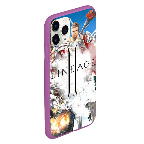 Чехол iPhone 11 Pro матовый Hero of Lineage / 3D-Фиолетовый – фото 2