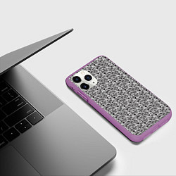 Чехол iPhone 11 Pro матовый Надпись Бла Бла, цвет: 3D-фиолетовый — фото 2