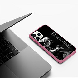 Чехол iPhone 11 Pro матовый ВАЛЬКИРИЯ ЧБ ELDEN RING, цвет: 3D-малиновый — фото 2