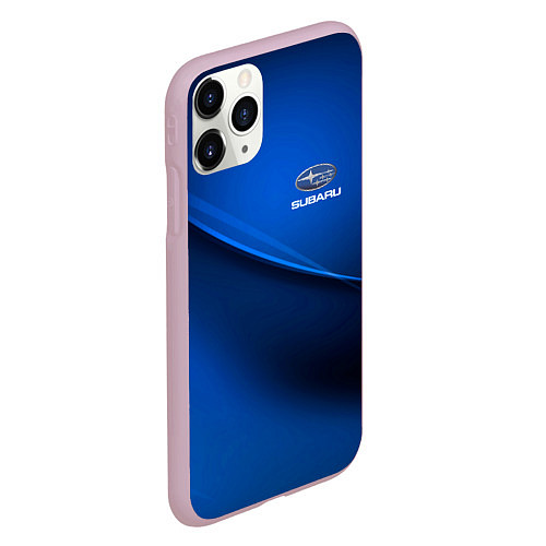 Чехол iPhone 11 Pro матовый Subaru sport / 3D-Розовый – фото 2