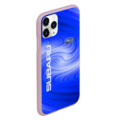 Чехол iPhone 11 Pro матовый Subaru субару / 3D-Розовый – фото 2