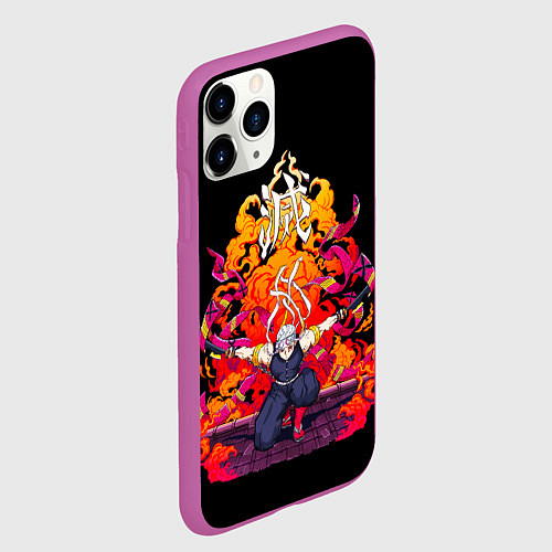 Чехол iPhone 11 Pro матовый Тенген Узуй Великолепный ниндзя Клинок Рассекающий / 3D-Фиолетовый – фото 2