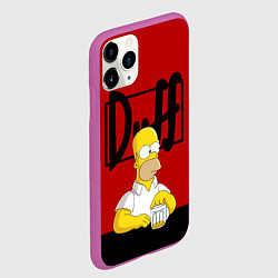 Чехол iPhone 11 Pro матовый Гомер и пиво Симпсоны Simpsons, цвет: 3D-фиолетовый — фото 2