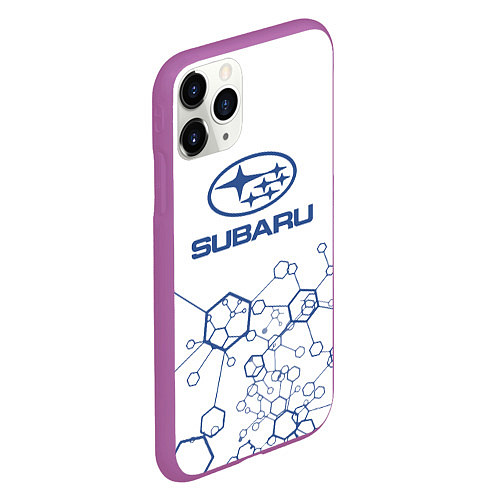 Чехол iPhone 11 Pro матовый Субару subaru / 3D-Фиолетовый – фото 2