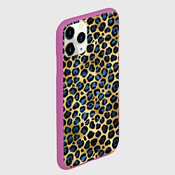Чехол iPhone 11 Pro матовый Стиль леопарда шкура леопарда, цвет: 3D-фиолетовый — фото 2