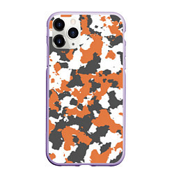 Чехол iPhone 11 Pro матовый Orange Camo