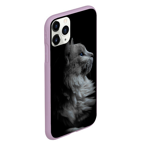 Чехол iPhone 11 Pro матовый Кошатникам / 3D-Сиреневый – фото 2